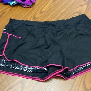 Xl Danskin Now black and pink with polka dots